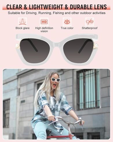 MIZZEO Square Sunglasses for Women Men, Oversized Polarized Aviator Sunglasses, Sunglasses Sparkling Large Pearl Frame in Saudi Arabia