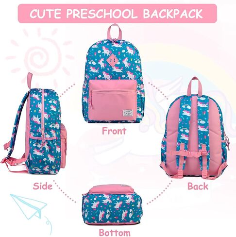 Kasqo Kids Backpack, Water Resistant Lightweight Preschool Toddler Bookbag with Chest Strap for Boys and Girls in Saudi Arabia