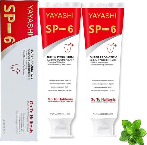 Sp-6 Ultra Whitening, Sp-6 Brightening Probiotics Whitening Toothpaste, Fresh Breath, Deep Cleaning Stain Removing. (Red) in Saudi Arabia