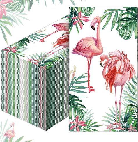 Seajan 200 Packs Summer Tropical Napkins Beach Napkins Hawaiian Disposable Paper Napkin Flamingo and Palm Leaf Tableware Dinner Napkin for Hawaiian Aloha Tiki Summer Party Supplies(Coconut Tree) in Saudi Arabia