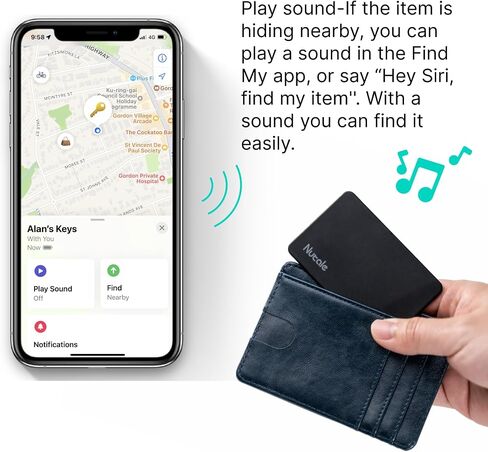 Air Smart Card Wallet Finder Thin Bluetooth Tracker for FindMy APP (iOS Only), Item Locator for Wallet, Luggage Tags in Saudi Arabia