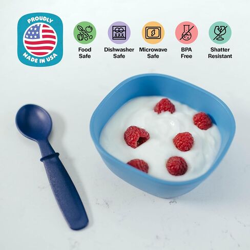 Kid’s Dinnerware Set - 15 Pieces - 3 Place Settings - Tough Tableware for Toddlers - Made in the USA - Dishwasher and Microwave Safe - BPA Free and Shatter Resistant (Pastel) in Saudi Arabia