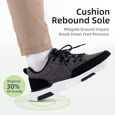 OrthoComfoot Men's Orthopedic Walking Shoes with Arch Support: Comfortable Cushioned Shoes for Plantar Fasciitis Relief, Breathable Orthotic Fashion Sneakers for Foot and Heel Pain in Saudi Arabia