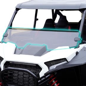 HAKA TOUGH Full Vented Windshield for Polaris RZR XP 1000 Accessories 2024,Hard Coated Clear Polycarbonate Window Adjustable Vents for Polaris RZR 1000 XP / XP 4 1000 2024.