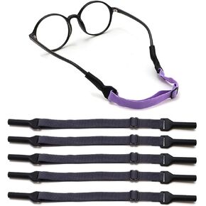 Adjustable Kids Glasses Strap, 5Pcs No Tail Spectacle Straps, Kid's Eyewear Holder Strap For Boy And Girl