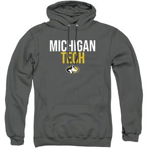 LOGOVISION Michigan Tech University Official Stacked Unisex Adult Pull-Over Hoodie