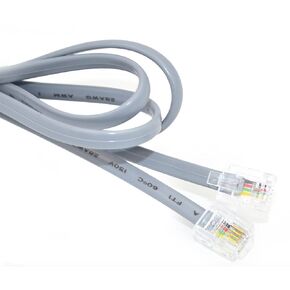 NEORTX RJ11 to RJ11 Cable 5ft, 1.5 Meters Phone Cord Telephone Line Extension Cord Cable Wire Male to Male RJ11 6P4C Modular Plug for Landline Telephone Fax Machine (Grey)