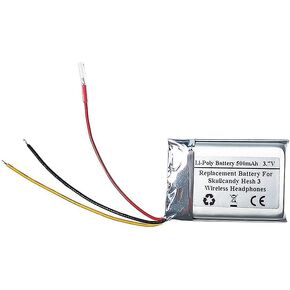 500mAh 3.7V Replacement Battery Compatible with Skullcand y Hesh 3 Wireless Headphones, FT822132P, SNO-602535PWN-S