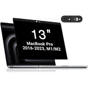 FILMEXT Magnetic Privacy Screen Macbook Pro 13 Inch(2016-2022, M1, M2)/Macbook Air 13 In(2018-2021, M1), Removable Anti Blue Light Glare Filter Privacy Screen Protector for Mac 13In Laptop