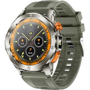 Tinwoo Smart Watch for Men(Answer/Make Calls) with LED Flashlight 1.39" HD Screen,300+ Watch Faces,Heart Rate,SpO2,100+ Sports Modes,IP68 Waterproof,Smartwatch for Android iOS (Star Gold)