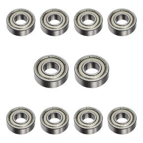 Bettomshin 20Pcs 623ZZ Miniature Deep Groove Ball Bearings, Double Sided Metal 3mm x 10mm x4mm, Skateboard Bearings Dustproof for Fitness Equipment Electrical Motors etc