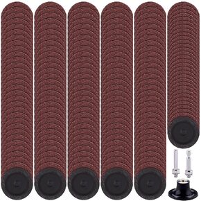 AUSTOR 180 Pcs Sanding Discs 2 Inch Quick Change Disc with 1/4'' Holder Surface Conditioning Disc 36/60/80/120/180/240 Grit Grinding Disc for Polish Finish Burr Rust Paint Removal
