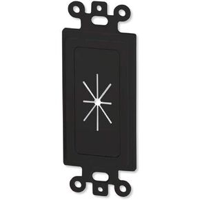DATA COMM Electronics 45-0016-BK Decor Insert w/Flexible Opening - Black