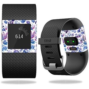 MightySkins Skin Compatible with Fitbit Surge Cover Skins Sticker Watch Blue Petals