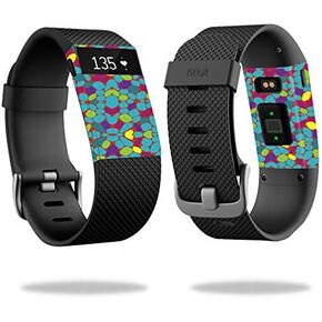 غلاف MightySkins متوافق مع غطاء Fitbit Charge HR وساعة أحجار لامعة