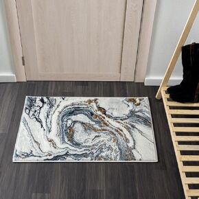 LUXE WEAVERS Marble Effect Abstract Gray 5x7 Area Rug