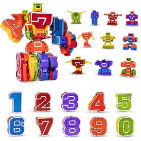 Lydaz Number Bots Toys for Kids, Number Robots Block, Preschool Learning Activities Games Toys, Toddlers Education Math Autism STEM Toys, Classroom Halloween Birthday Gifts for Boys 3 4 5 Years Old