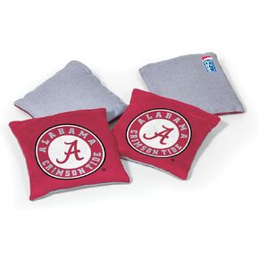 College Pro Football Oklahoma Sooners Dual-Sided Bean Bags by Wild Sports, 4 Pack - Premium Toss Bags for Cornhole Sets