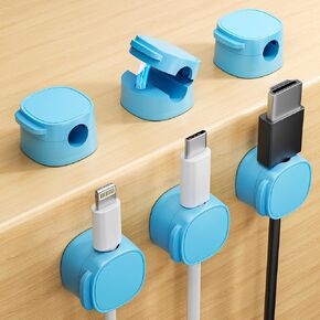 Magnetic Cord Organizer, Cable Clips[Cable Smooth Adjustable] Cord Holder for Nightstand, Cable Organizer, Cord Organizer for Desk,Home,Office, Car to Organize Phone USB Charger Cable (Pink)