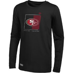تي شيرت رجالي من Outerstuff NFL بأكمام طويلة وصعبة للغاية Dri-Tek