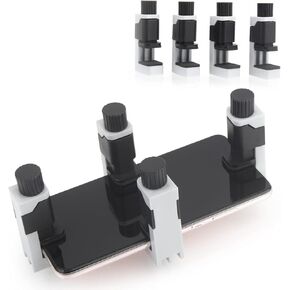 4 Pieces of Universal Adjustable Clip Fixture for LCD Display Screen Frame Fastening Clamp for Samsung Xiaomi Huawei Phone Tablet Repair Fixture Tools