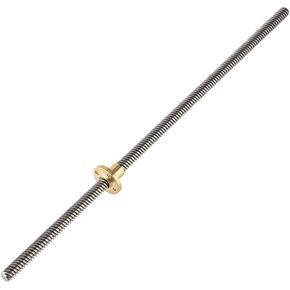 3D Printer Accessories T8 Trapezoidal Screw Screw + T8 Nut, Pitch 2mm Screw 8mm, Stainless Steel, for 3D Printer Stepper Motor(150mm)