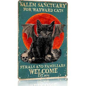 Vintage Halloween Decor Gift Halloween Ghost and Bat Boo Jack O Lantern Tin Sign for Home Bedroom Living Room Wall Decor 8 X 12 Inch (3132)