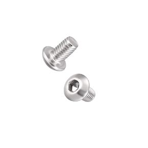 Unifizz M6x10mm آلة مسامير عرافة المقبس جولة مسمار لولبي الرأس 304 الفولاذ المقاوم للصدأ السحابات البراغي 10 قطع