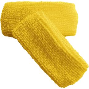 Couver Unisex 1 inch Thin Cotton Terry Wrist sweatbands (1 Pair)