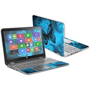 MightySkins Skin Compatible with HP Envy x360 15.6" - Dark Butterfly | Protective, Durable, and Unique Vinyl Decal wrap Cover | Easy to Apply, Remove, and Change Styles | Made in The USA