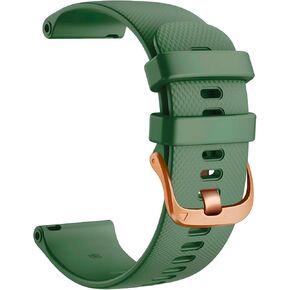 18mm 20mm 22mm Quick Release Rubber watch band-Sturdy Silicone wristband with Rose Gold Stainless Steel Buckle
