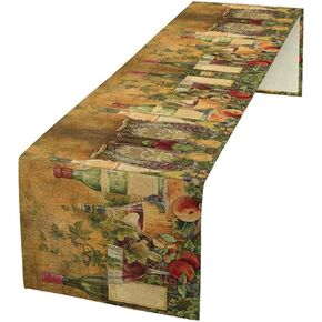 Kitchen Chef Table Runner, Fat Chef Table Runner, Farmhouse Decor Burlap Table Runners, Chef Decorations for The Kitchen,Chef Kitchen Decor and Accessories 13x36Inch