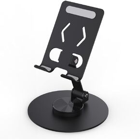 Foldable Cell Phone Stand, 360° Adjustable View Angle, Portable Mobile Phone Holder for Desk, Super Stable Holder for Phones and Tablets