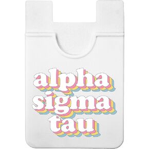 Sorority Shop Alpha Sigma Tau Koala Pouch - Retro Design Card Holder for Phone Case- Phone Wallet Stick On - Ultra-Thin and Lightweight Phone Case Wallet - Holds Cards and Cash