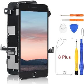 Yodoit for iPhone 8 Plus Screen Replacement Kit LCD with Front Camera, Earpiece Speaker, 5.5" Display 3D Touch Digitizer Assembly with Repair Tool, Screen Protector in Kuwait