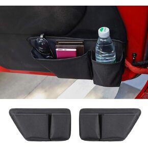 JeCar Door Pockets Storage Pouches Durable Oxford Storage Organizer Compatible with Jeep Wrangler 2011-2023 JK JL, Interior Accessories, 2 PCS
