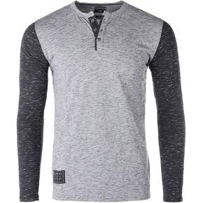ZIMEGO Men's Baseball 3/4 Sleeve Shirts – Casual Crewneck Button Henley Color Block Athletic Fashion Tops