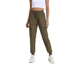 Rrosseyz Joggers for Womens with Pockets-Lightweight Quick Dry Waterproof Hiking Pants for Travel Casual Athletic and Outdoor