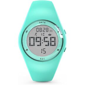 Kids Digital Watch, with Pedometer, Non-Bluetooth Fitness Tracker, Waterproof Watch, Alarm Clock, Stopwatch, Great Gift for for Teens Girls Boys (Pink/White)