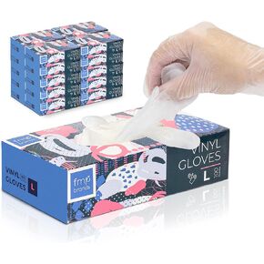 Fit Meal Prep Gloves Disposable Latex Free Medium Powder Free Glove Food Prep Gloves for Kitchen, Bathroom, Household, Gardening (Medium, 100 Pack)