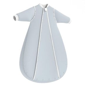 Thermostatic Sleep Sack 6-12 Months, TOG 2.5 Infant Wearable Blanket for Winter, 100% Cotton Baby Sleeping Bags with Detachable Sleeves, Medium Size, Blue