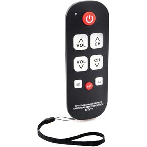 Big Button TV Remote Waterproof Control Remoto Universal para TV with Glow Keys for Seniors with Learning Functions Easy to Use and Set Up for Smart TV & Cable Box Controller
