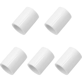 YSIL 10 Pcs 1/2" PVC Coupling Pipe Fittings Adapter Socket x Socket,Furniture Grade Schedule 40 PVC Pipe Slip Socket Connectors for House & Industrial Use,White