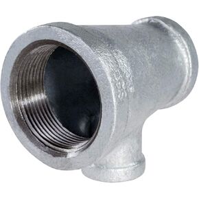 HNSU1223 1-1/2" by 1-1/4" by 1-1/2" Galvanized Malleable Iron Three Way Reducing Tee with Female Threaded Connects