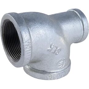 HNSU1223 1-1/2" by 1-1/4" by 1-1/2" Galvanized Malleable Iron Three Way Reducing Tee with Female Threaded Connects