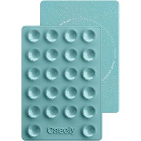 Casely Grippy Aquamarine MagSafe Compatible Cell Phone Mount Silicone Suction Cup Sticky Phone Holder and Stand