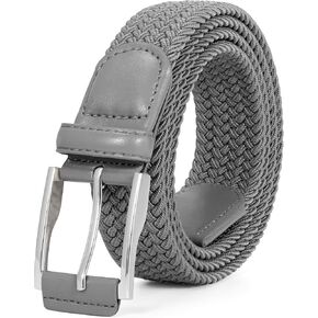 XZQTIVE Braided Stretch Belt Mens Gift Elastic Woven Belt for Golf Casual Pants Shirts Jeans
