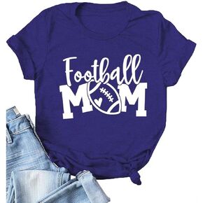Women Football Mom Shirt Gift T-Shirt for Mom