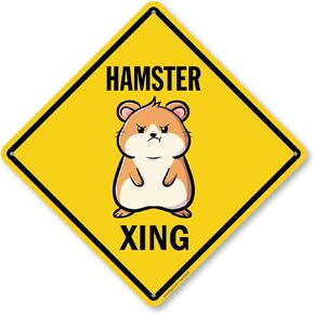 SmartSign Funny Moose Xing Sign - 10"x 10" Diamond-Shape Funny Animal Crossing Sign, 40 mil Laminated Rustproof Aluminum Metal, For Outdoor, Yard, Gifts, Café, Made in USA