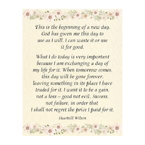 Poem Of Life Inspirational Christian Wall Art, Modern Typographic Wall Art Print, Ideal Spiritual Wall Decor For Home Decor, Office Decor & Church Decor. Perfect Graduation Gift! Unframed- 8x10"